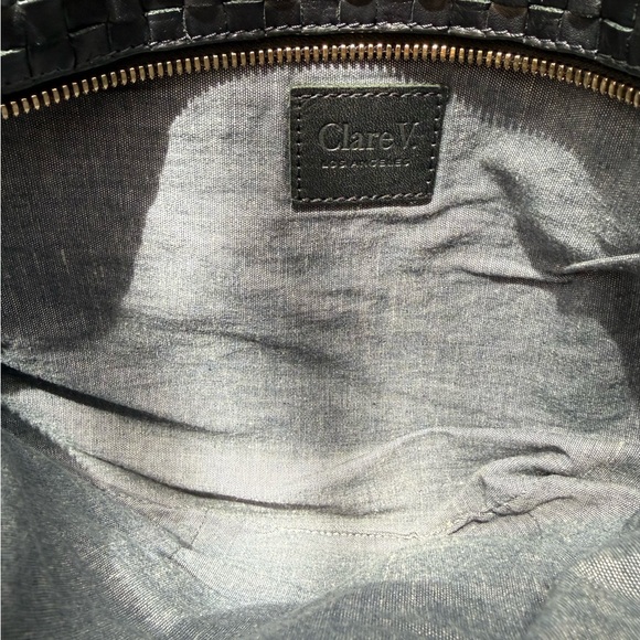 Clare V Midnight Blue Woven Leather Grande Fanny - Picture 7 of 8